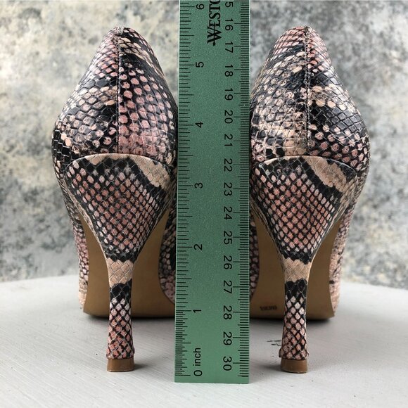 Vince Camuto Women's Size 6M Aparla Brown Snake Print Leather High Heel Pumps - Picture 9 of 16